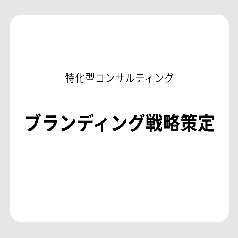 【特化型コンサルティング】ブランディング戦略策定
